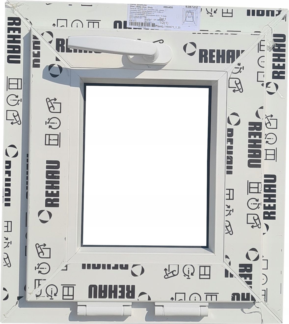 OKNA KacprzaK OKNO PCV 40x50 NOWE Białe 400x500