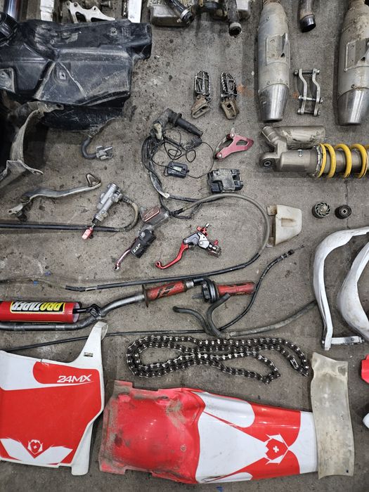 Honda CRF 250 4t części, 2009r plastiki, lagi, koła, bak zacisk moduł