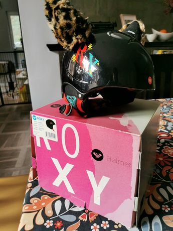 Kask narciarski Roxy XS + gogle Roxy + uszy Eisbear