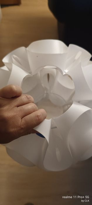 Abażur lampa uniwersalna Glamour biała