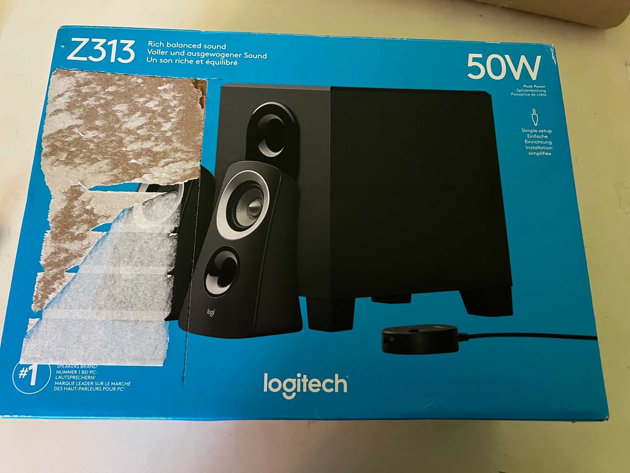 Logitech Z313 2.1 system głośników z subwooferem, moc szczytowa 50 W