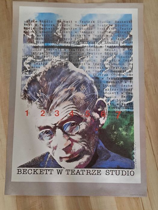 Plakat Beckett w teatrze Studio Rosław Szaybo 1985 r.