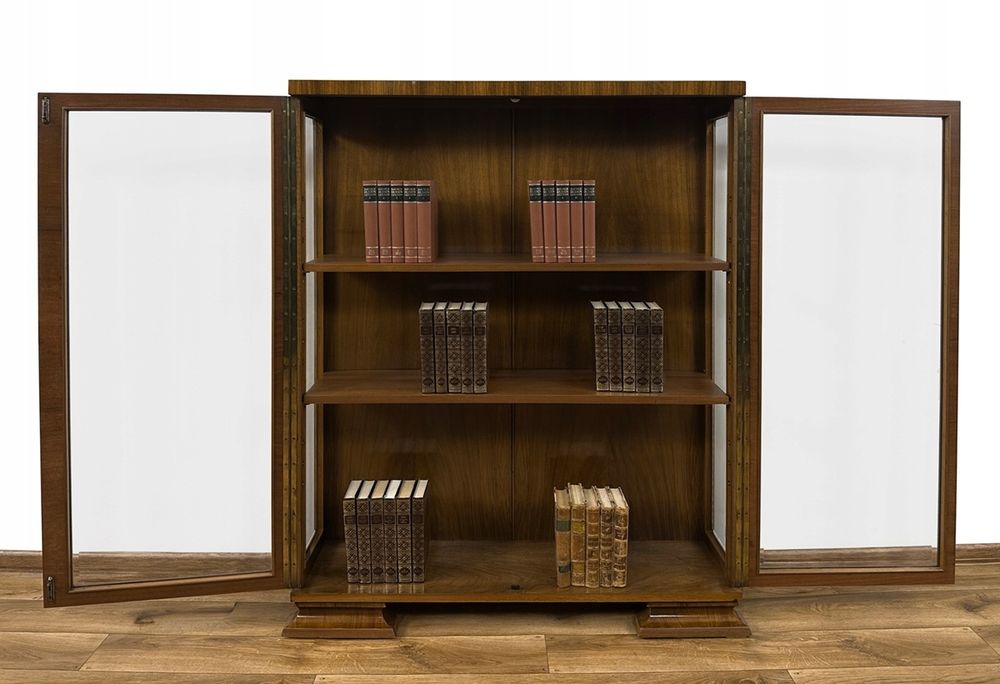 WITRYNA BIBLIOTEKA podręczna ART DECO antyk SZAFKA serwantka