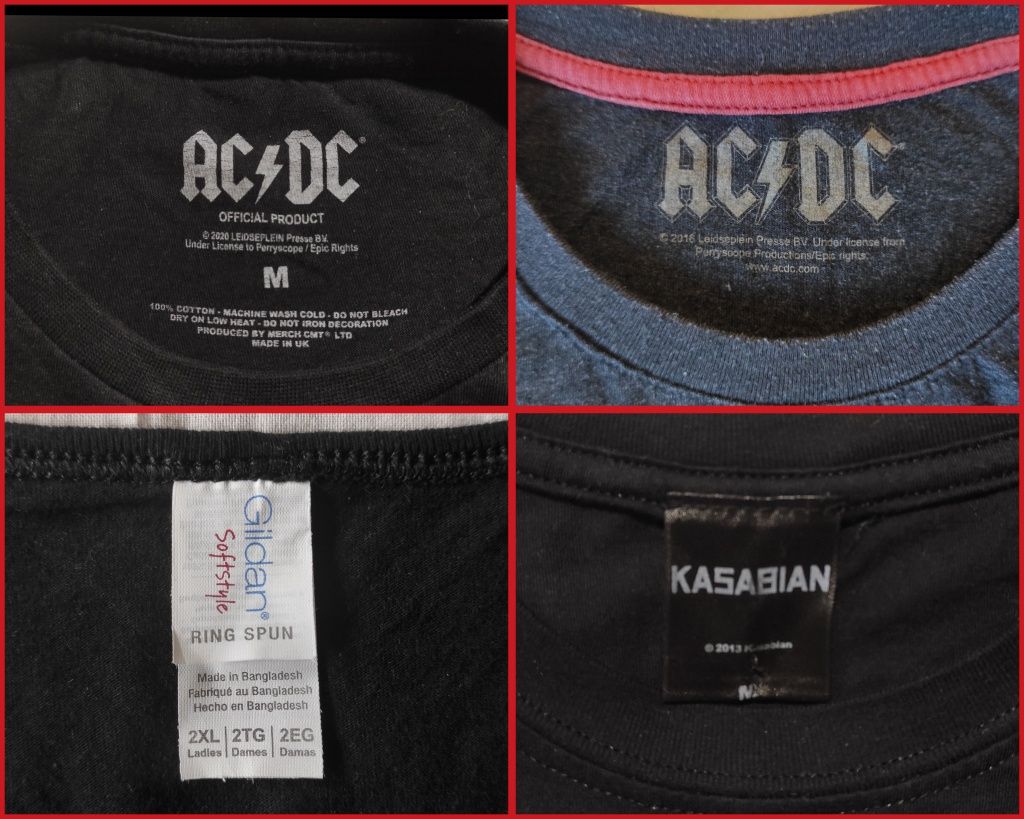 AC/DC, Slipknot, Kasabian. Рокерская футболка, майка