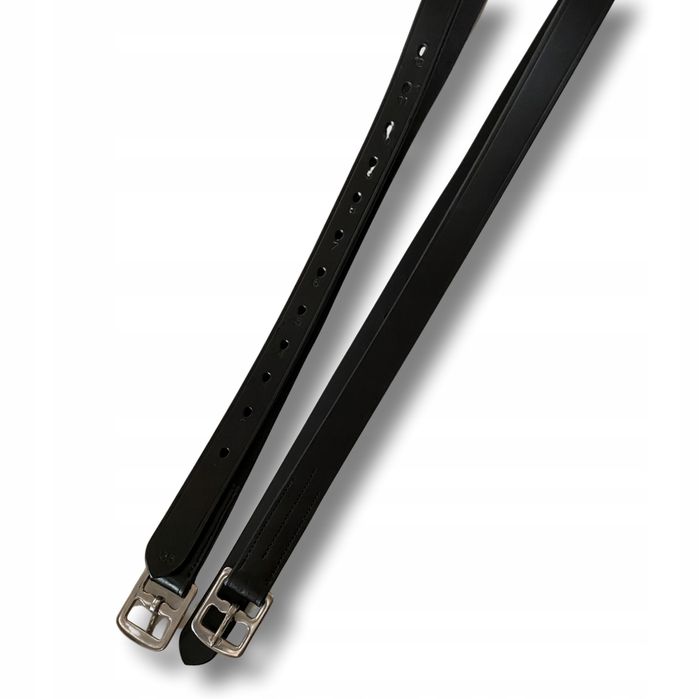 Puśliska skórzane - czarne - 135cm