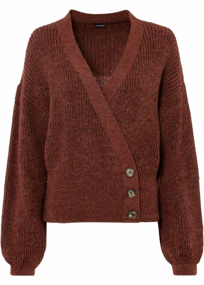 B.P.C brązowy sweter oversize kopertowy ^40/42