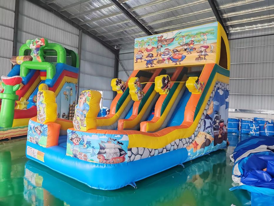 Nowosc 2026 zjezdzalnia dmuchana dmuchaniec piraci 2 zjazdy nowa