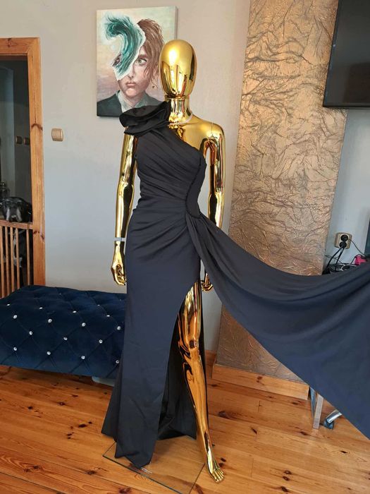 Suknia na studniówkę sylwestra Black Pearl Evening R34 Polski producen