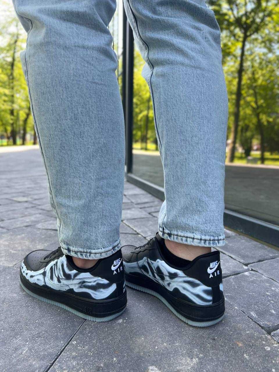 АКЦІЯ! Nike Air Force Low Skeleton QS black 41 42 43 44 45 найк форс