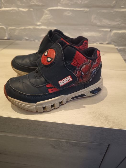 Buty świecące do kostki Spider-Man rozmiar 28