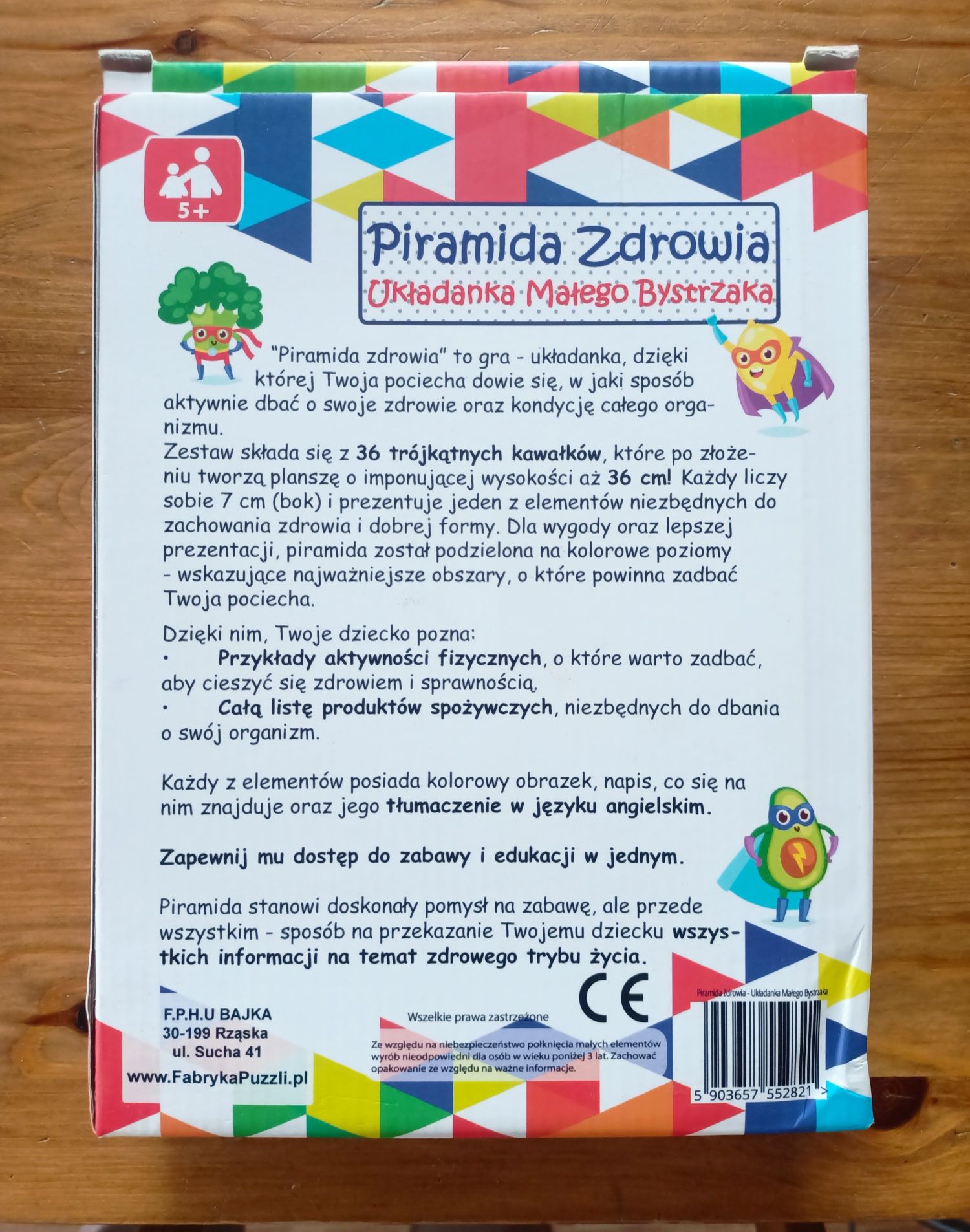 Układanka edukacyjna Piramida zdrowia