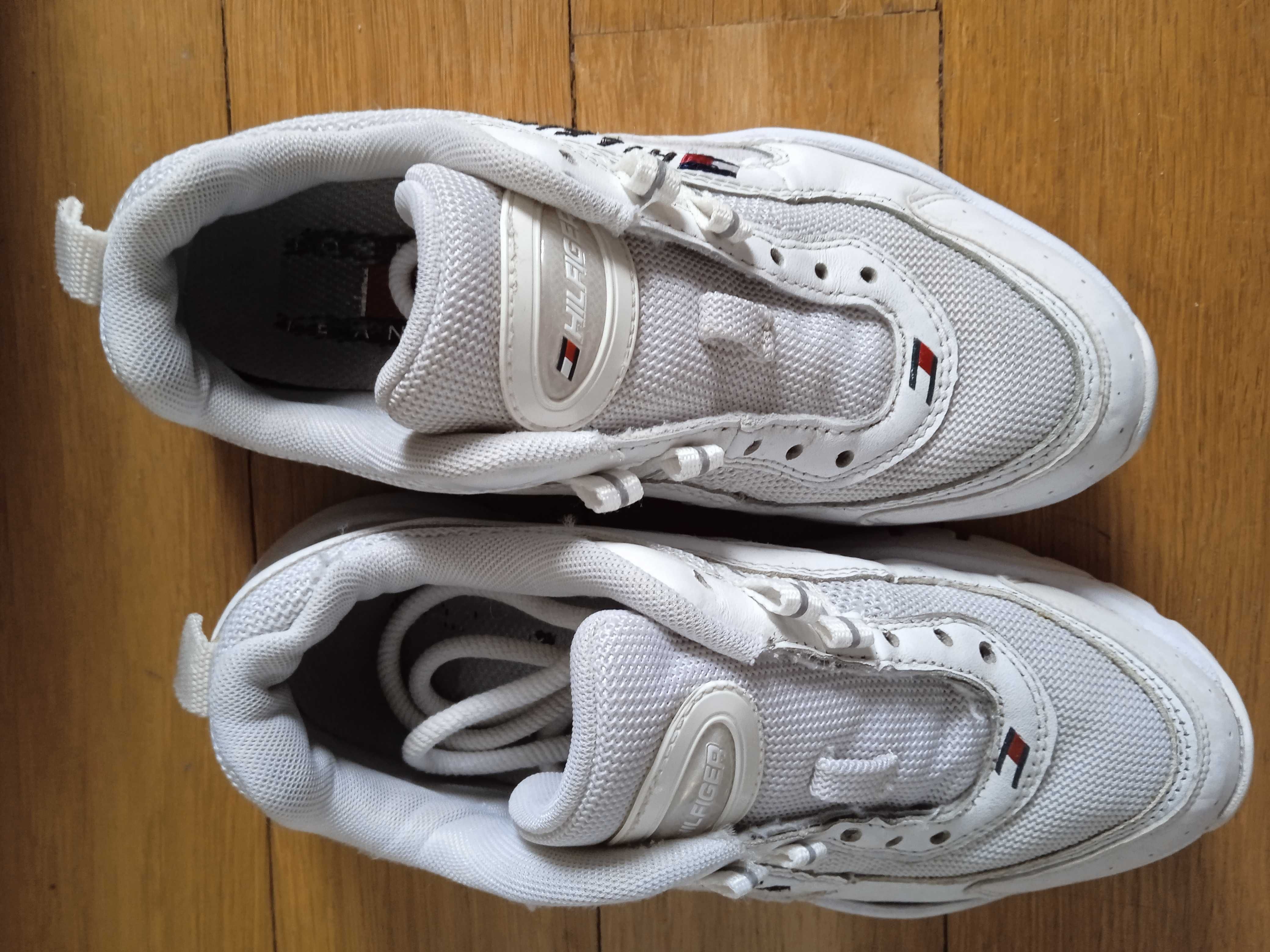 Sneakersy Tommy Hilfiger adiadasy sportowe 36/37 TH białe wysokie buty