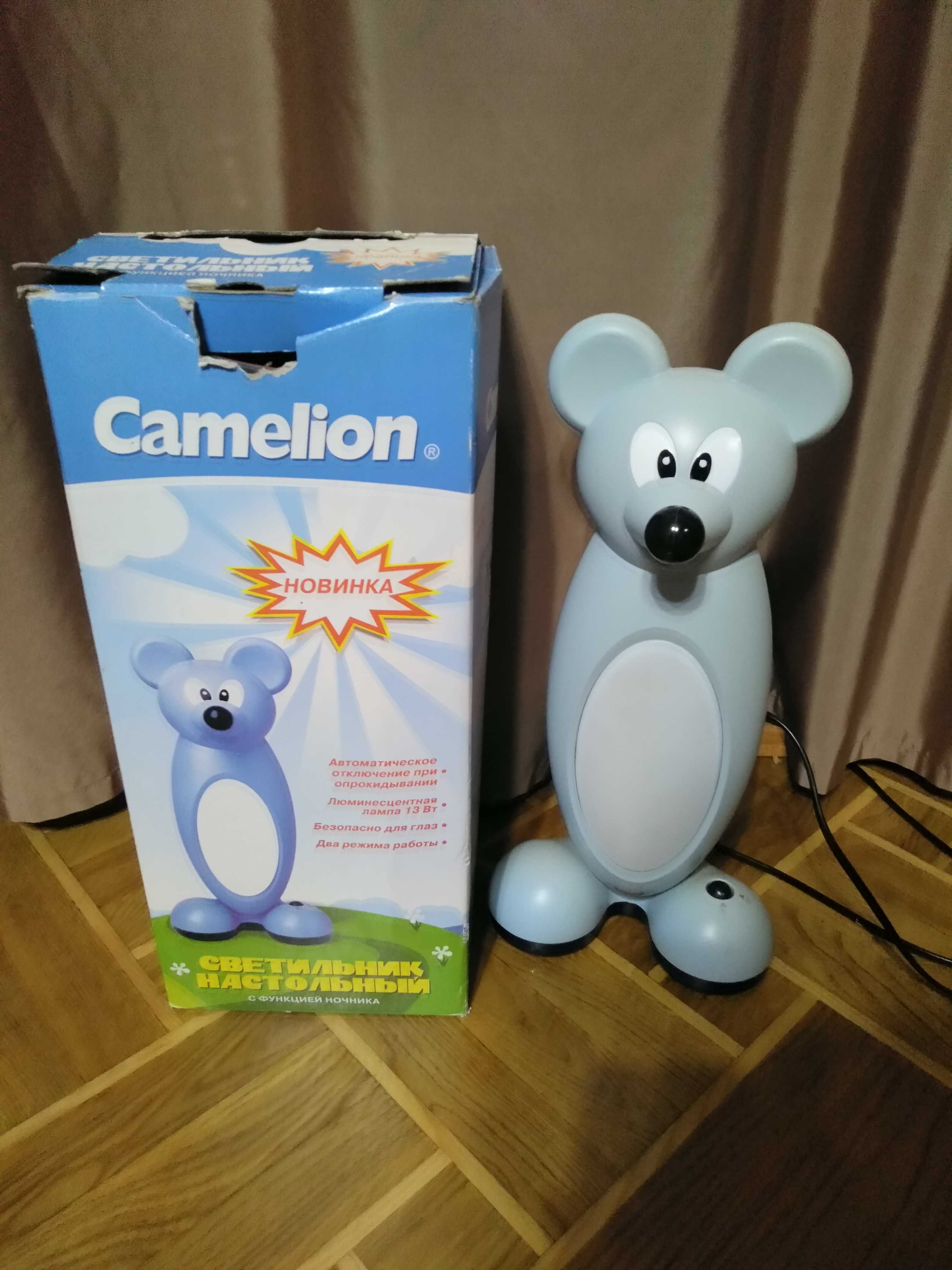 Детская настольная лампа-ночник мышка Camelion  KD 505