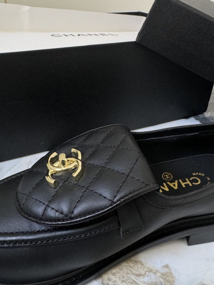 Chanel loafers mokasyny pikowane 39 buty hit trend