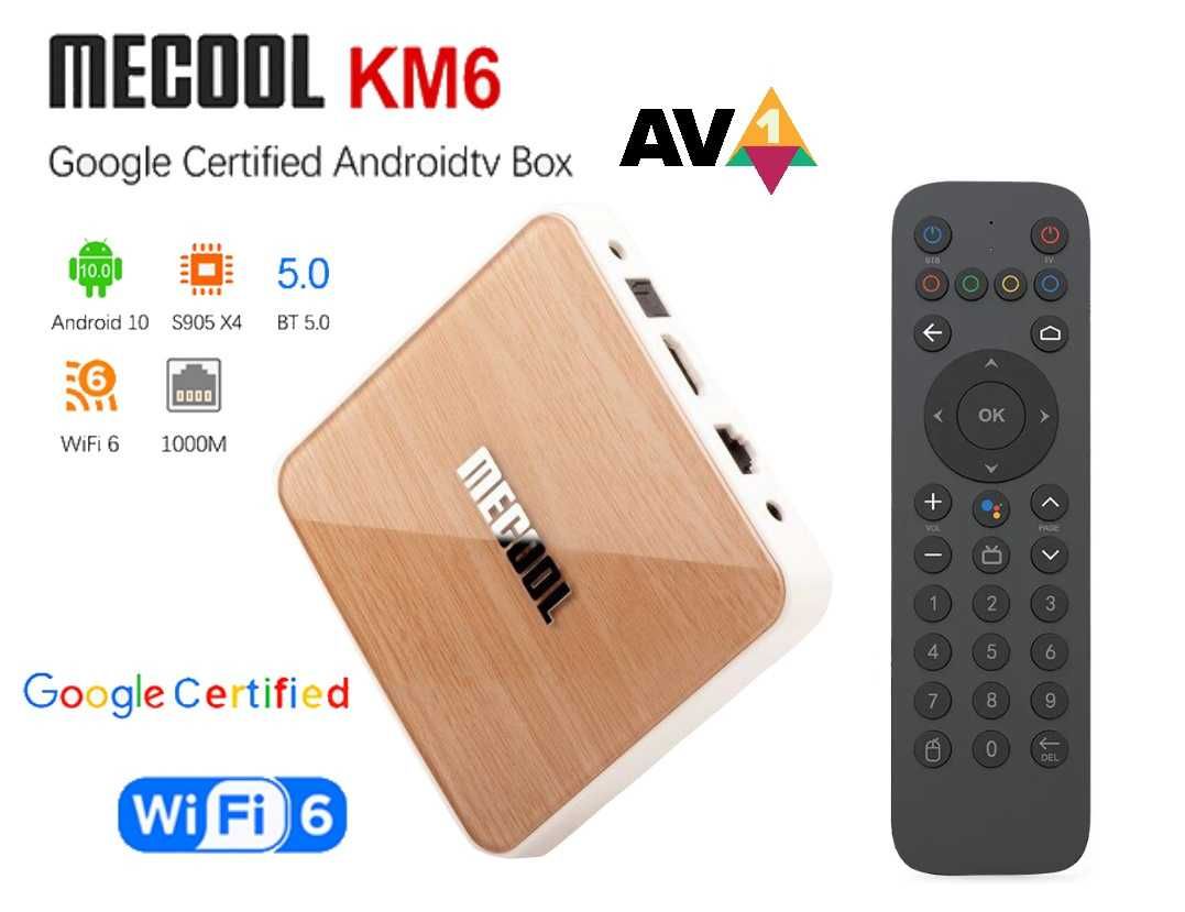 Настроен Mecool KM6 Deluxe 4/64Gb S905X4 Гарантия tv box тв бокс