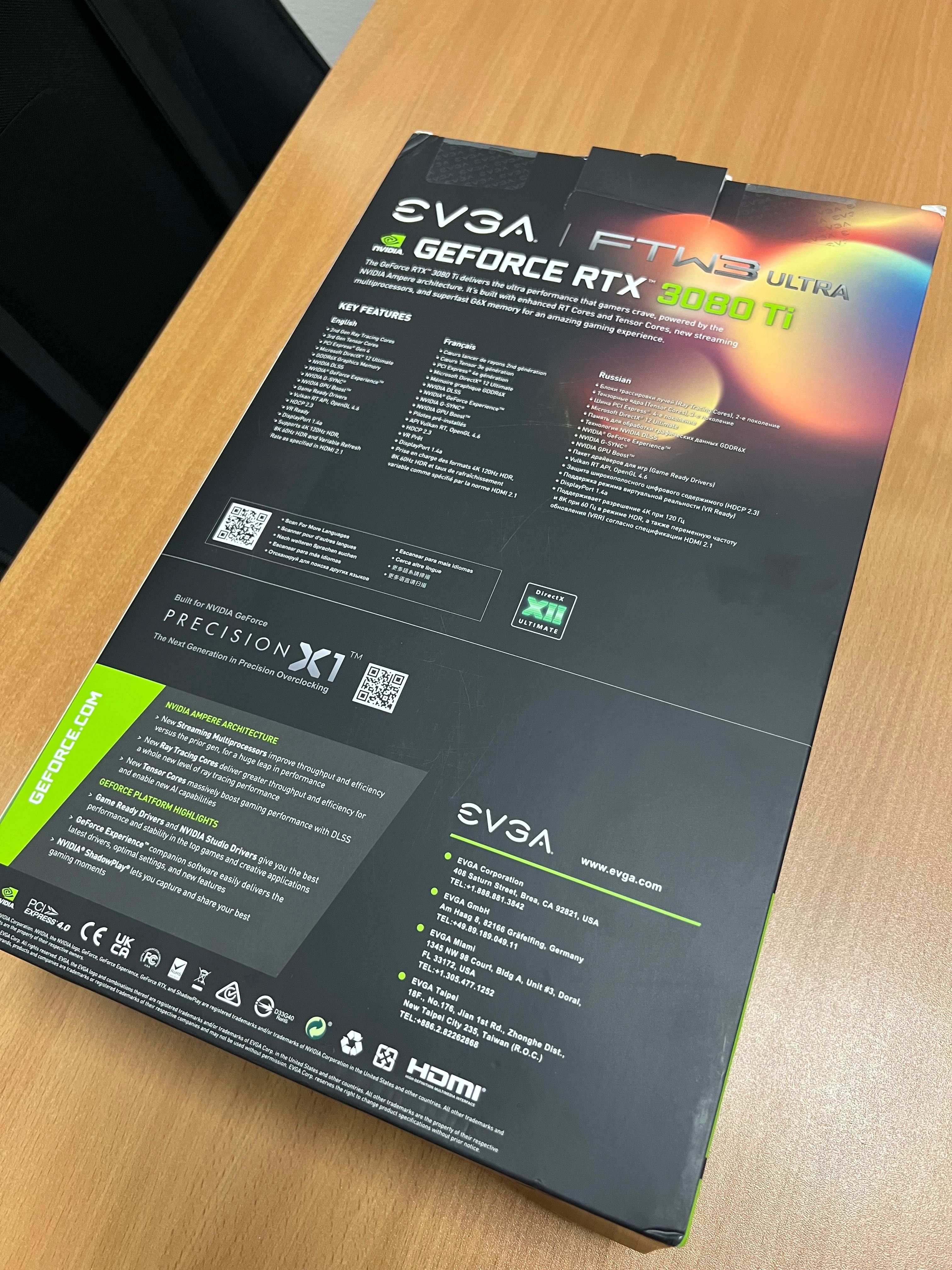 Нова Відеокарта EVGA GeForce RTX 3080 Ti FTW3 Ultra Gaming