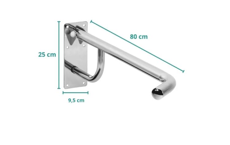 Barra de apoio articulada para WC