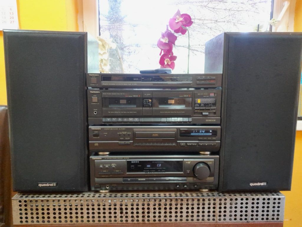 Wieża Technics + 2 kolumny