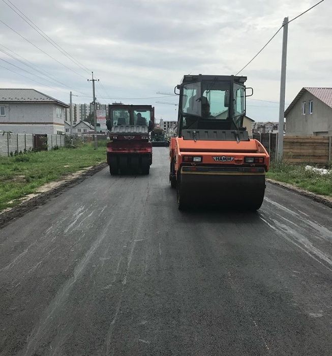 Асфальтирование,асфальтування,укладання укладка асфальта крошка