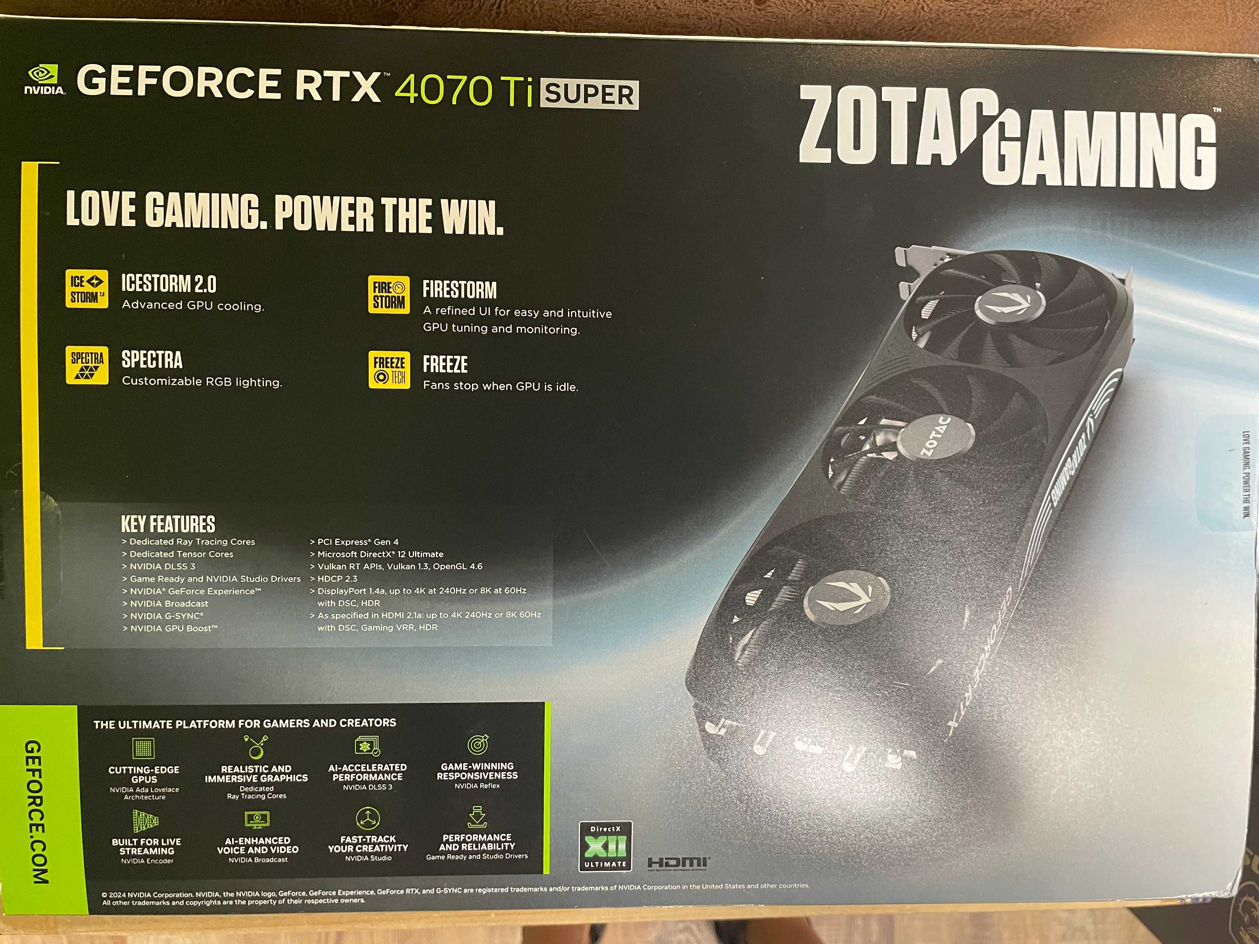 Placa Grafica Zotac Gaming RTX 4070 Ti Super 16Gb