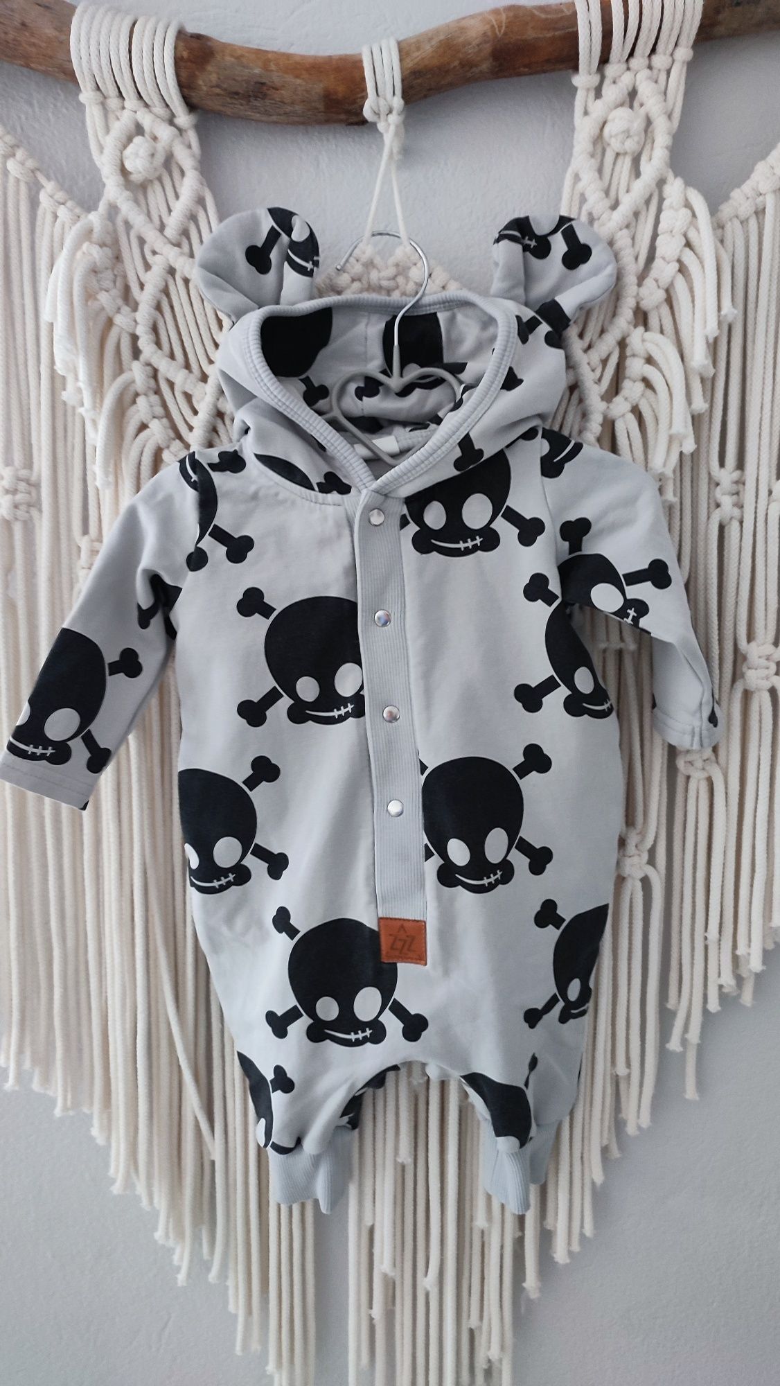 Zezuzulla / zzzforkids kombinezon rampers czaszki unisex roz.62