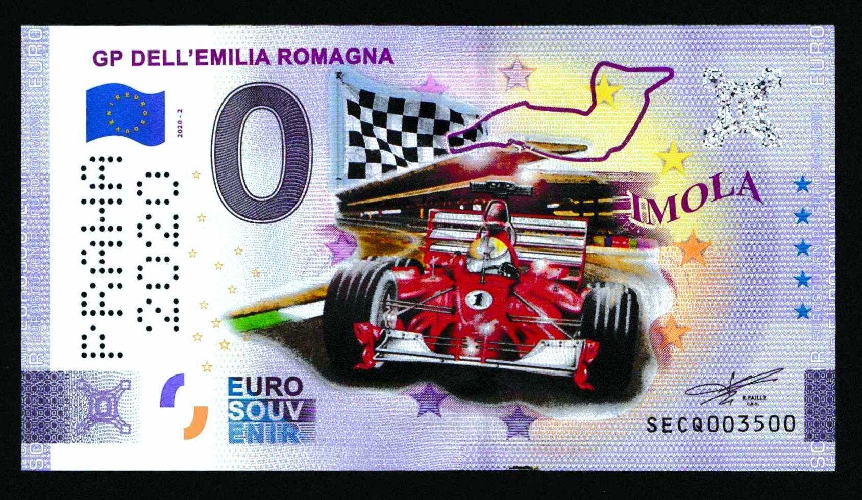 Banknot Italy 0 EURO dell Emilia Romagna IMOLA kolor SECQ 2020-2