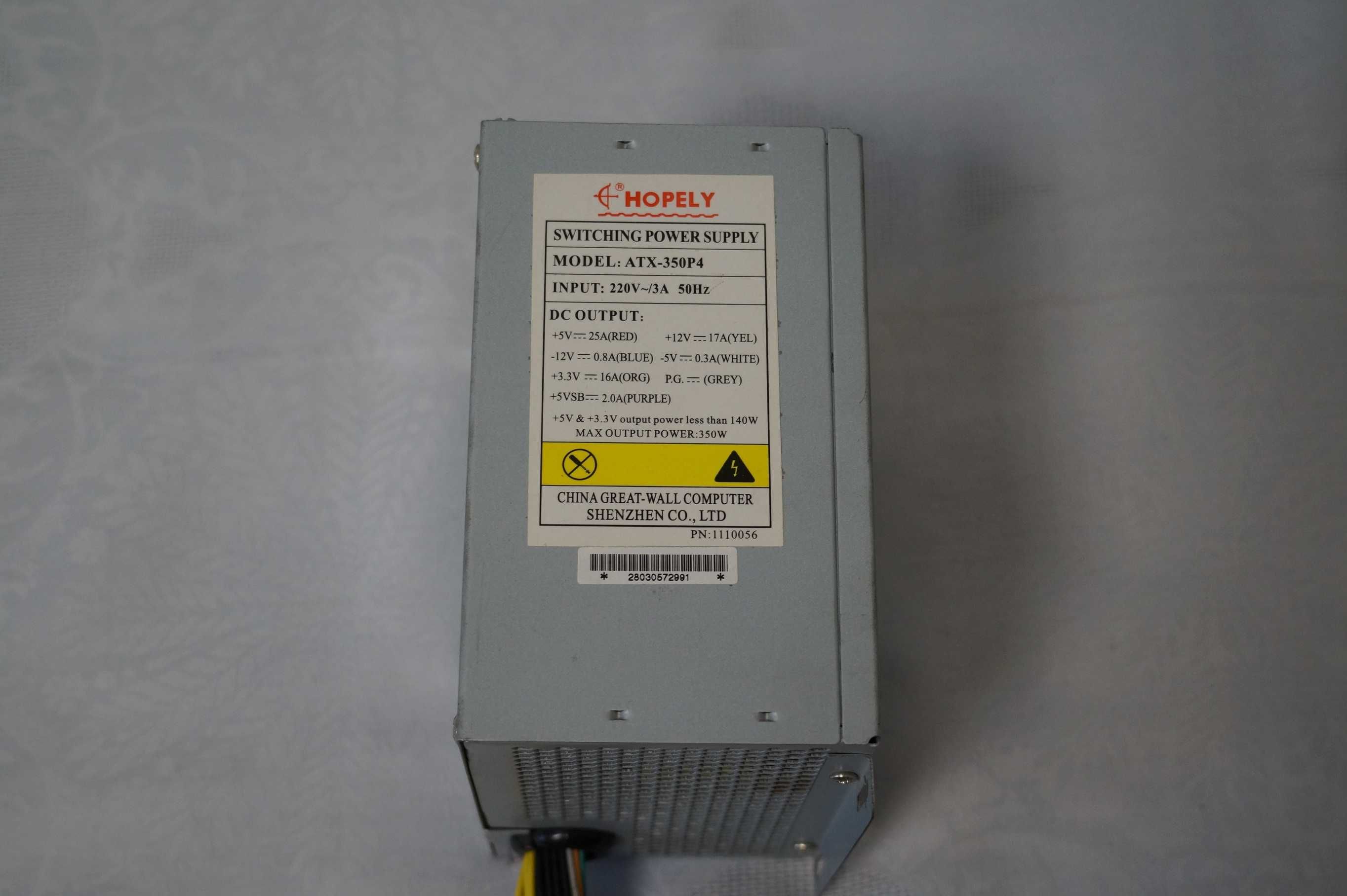 Блок питания ATX Great Wall Hopely 350W