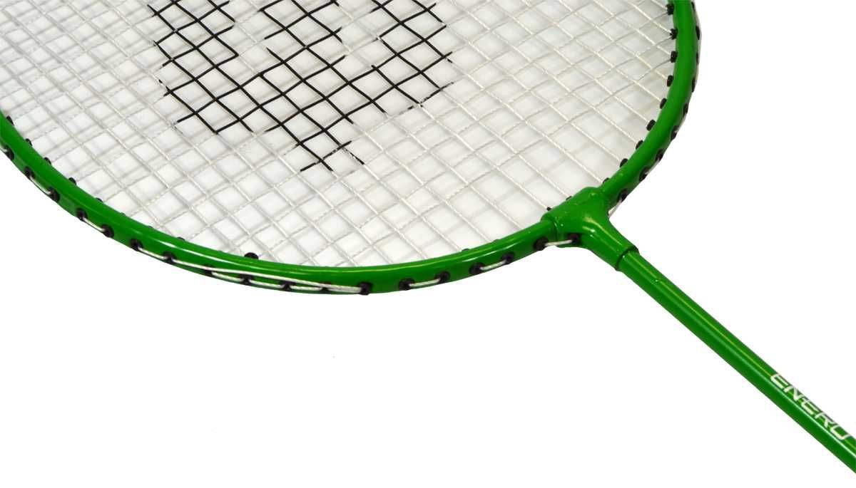 Badminton zestaw: 4 Rakietki, 2 lotki. siatka stelaż odciągi torba