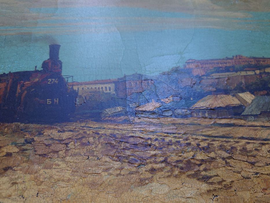 Картина антикварна "Курск. Городская ветка"