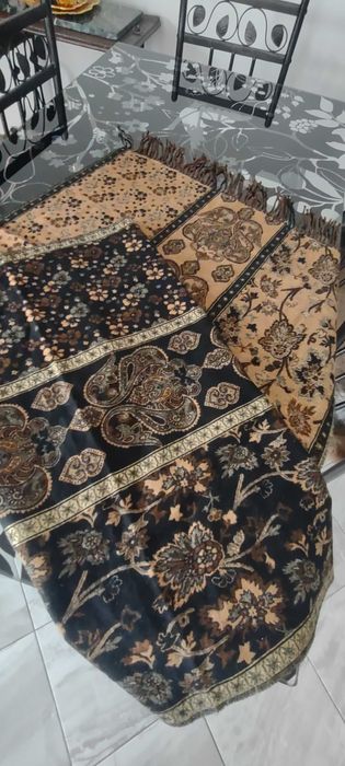 Przecudny kobierzec orient tkany kolory ziemi z połyskiem