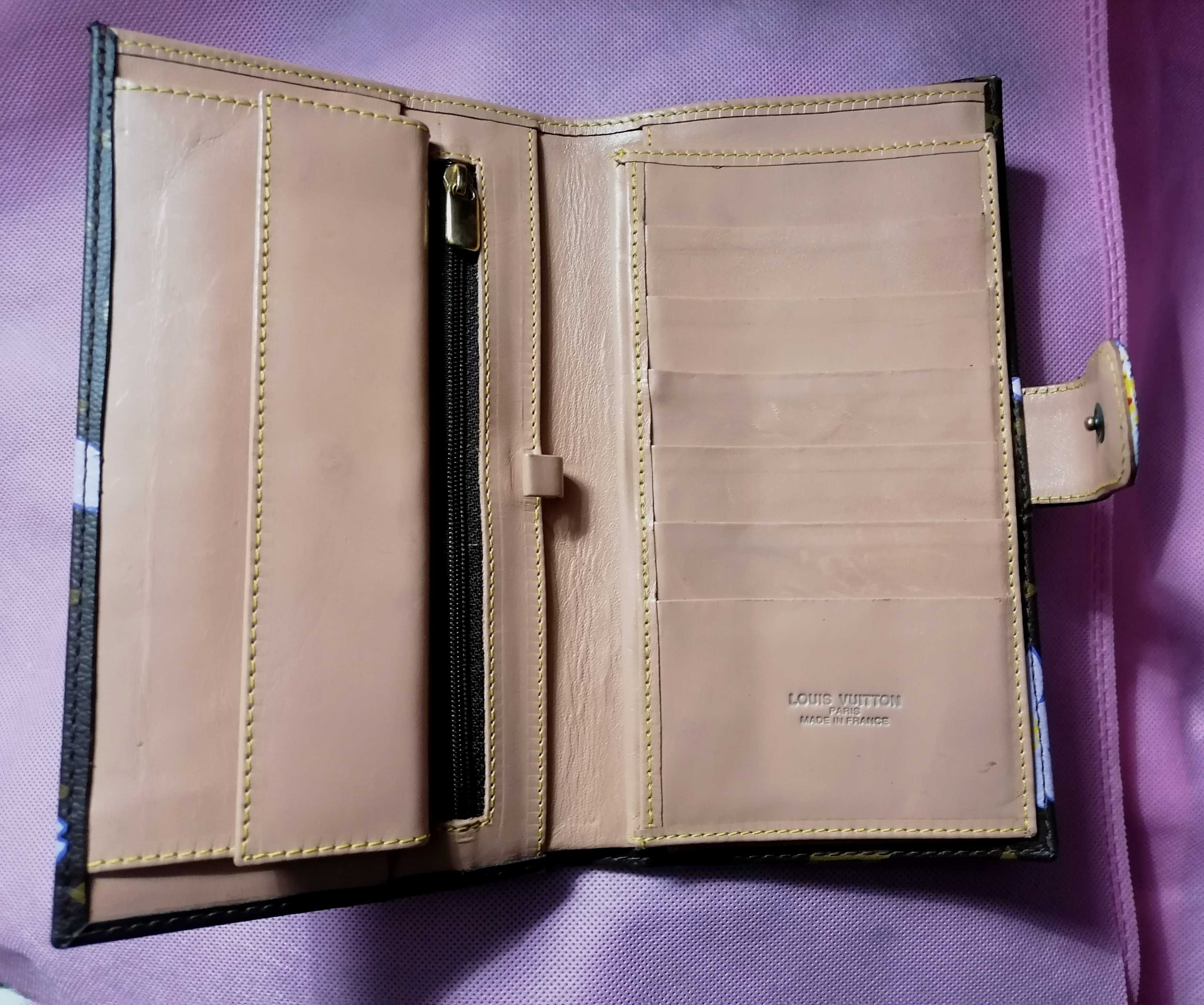 Vintage "Cherry Blossom" - Pele de Vaca, Carteira Louis Vuitton.