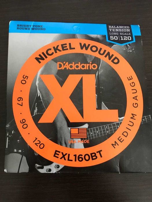 Струни D’Addario EXL160BT XL NICKEL WOUND BASS MEDIUM (50-120)
