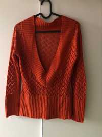 Ażurowy sweterek z dużym wycięciem Vintage S/M/L