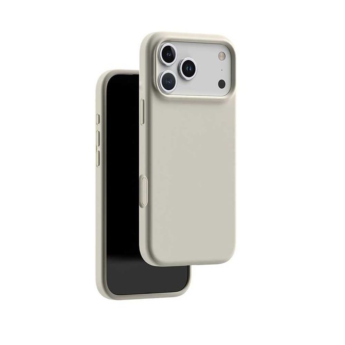 Etui silikonowe do iPhone 17 Pro – białe/off-white (bez MagSafe)