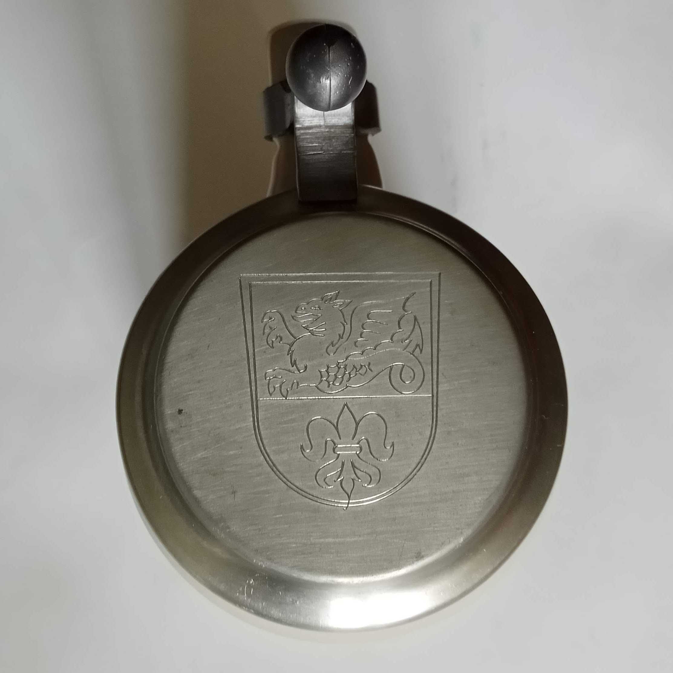 Kufel ceramiczny z cynową pokrywką Germany