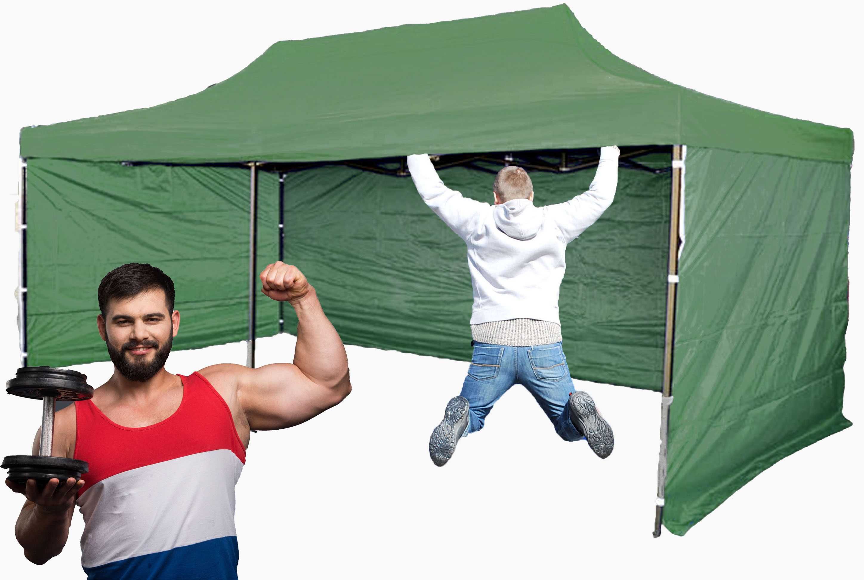 50kg 3x6 18m Namiot Handlowy Ogrodowy parasol szybko rozkładany montaż