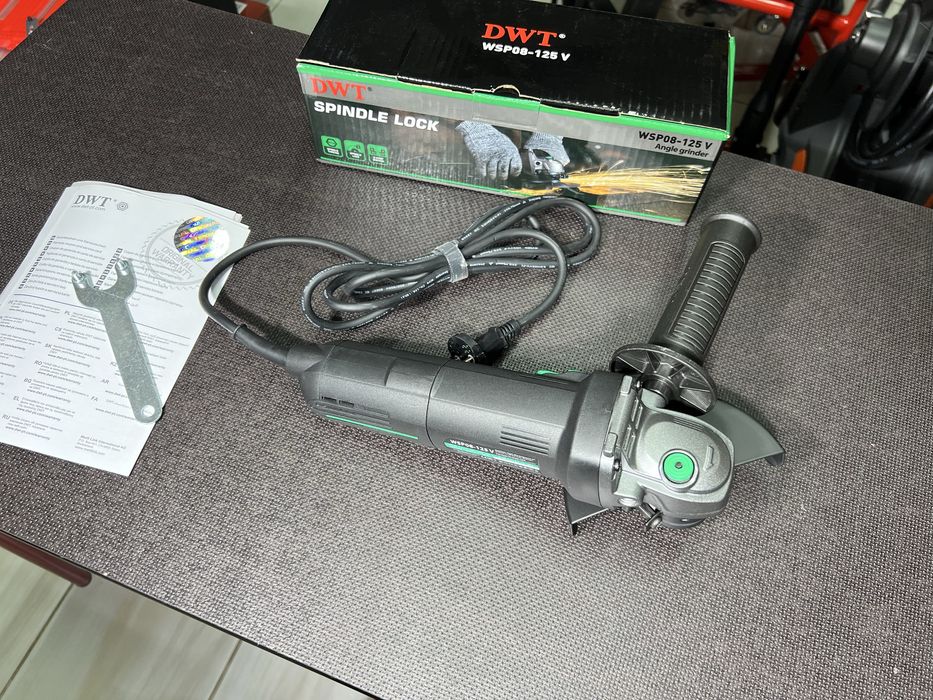 Болгарка DWT WSP08-125 V Узкий хват Регулировка скорости