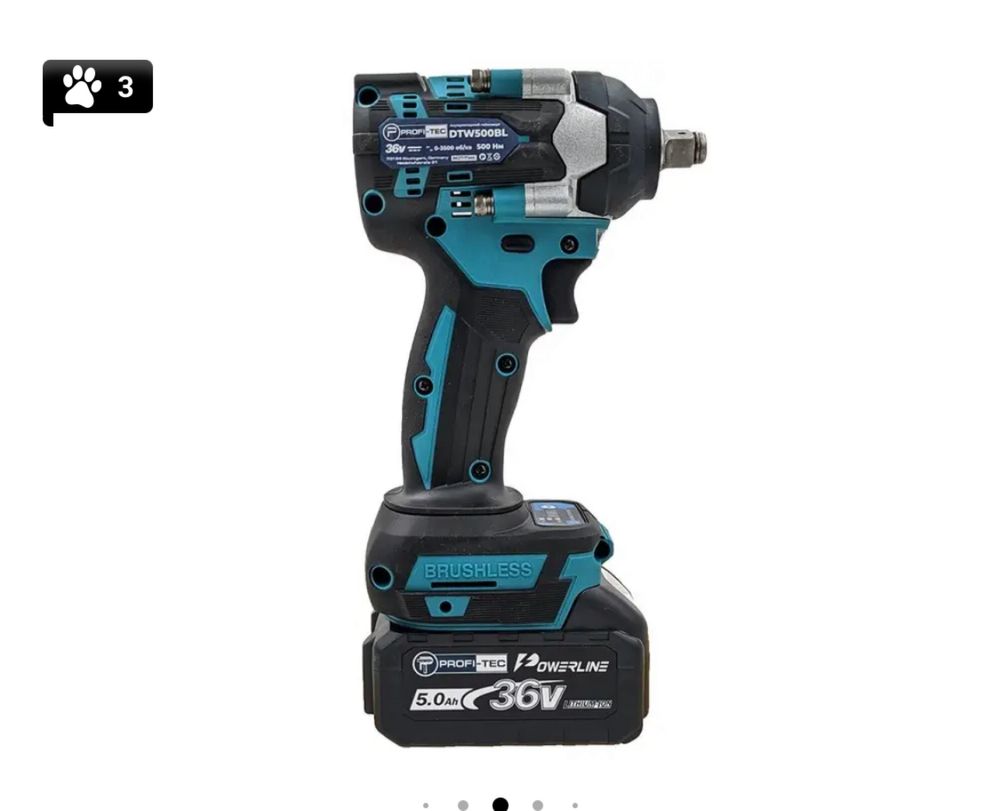 Гайковерт Profi Tec DTW500 BL