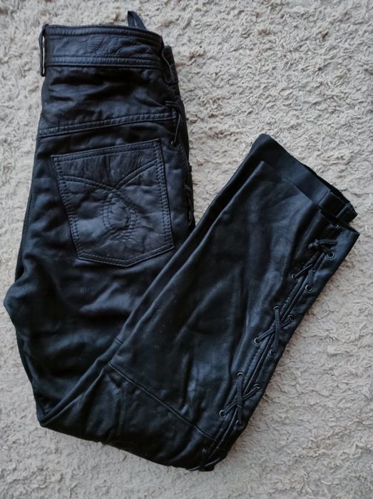 Мотоштаны кожа для подростка размер 27