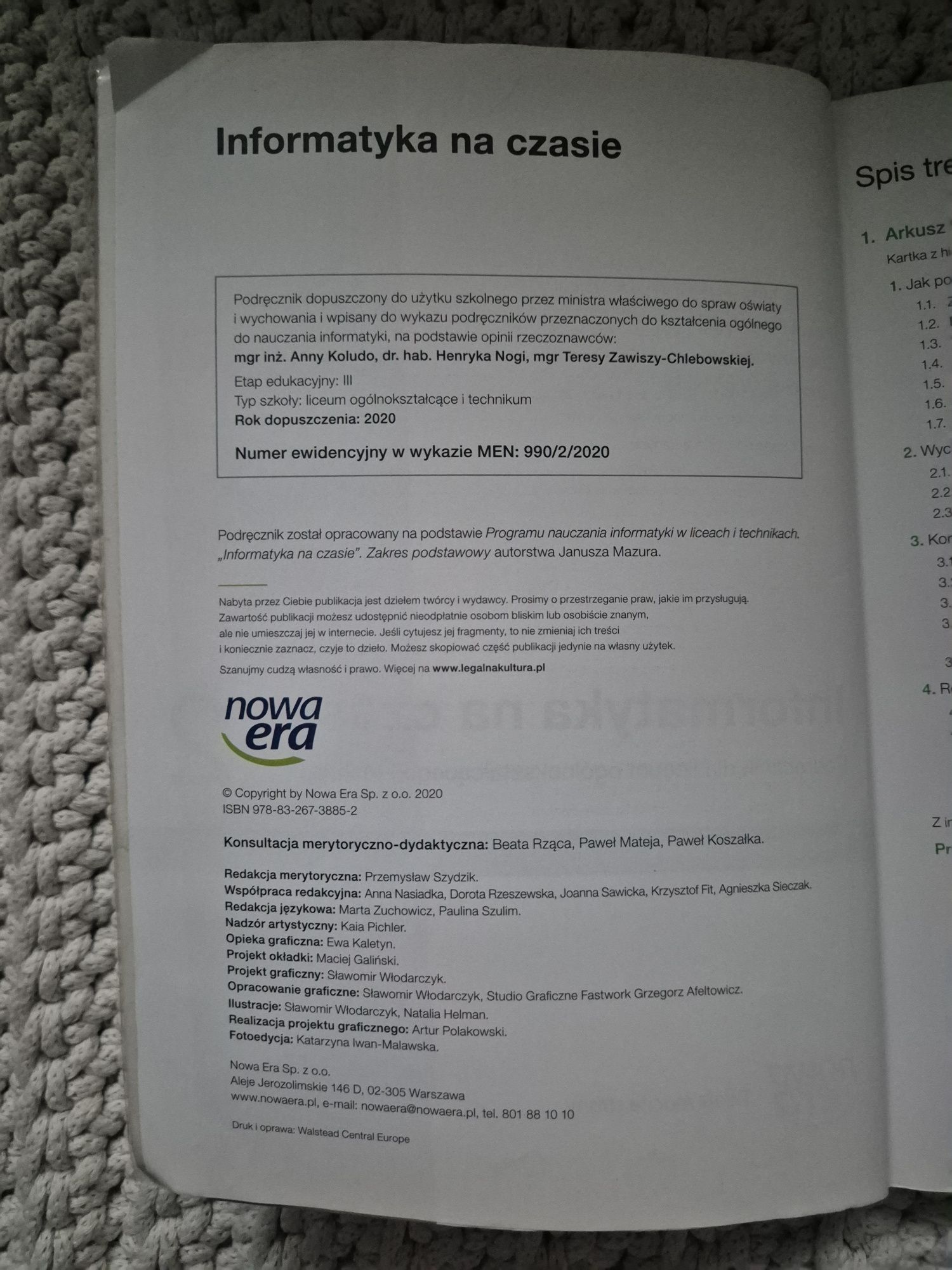 Informatyka na czasie klasa 2 Zakres podstawowy