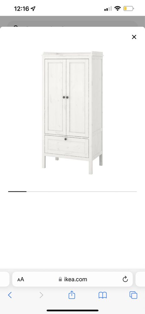 Szafa dla dziecka dzieci sundvik ikea biała