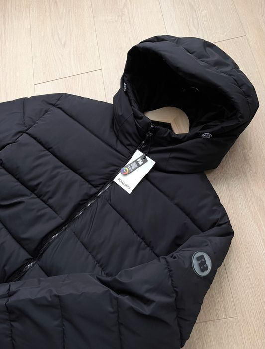 Куртка Pull&Bear (S,M,L,XL) Puffer Оригінал Мужская Черная Зимняя Нова