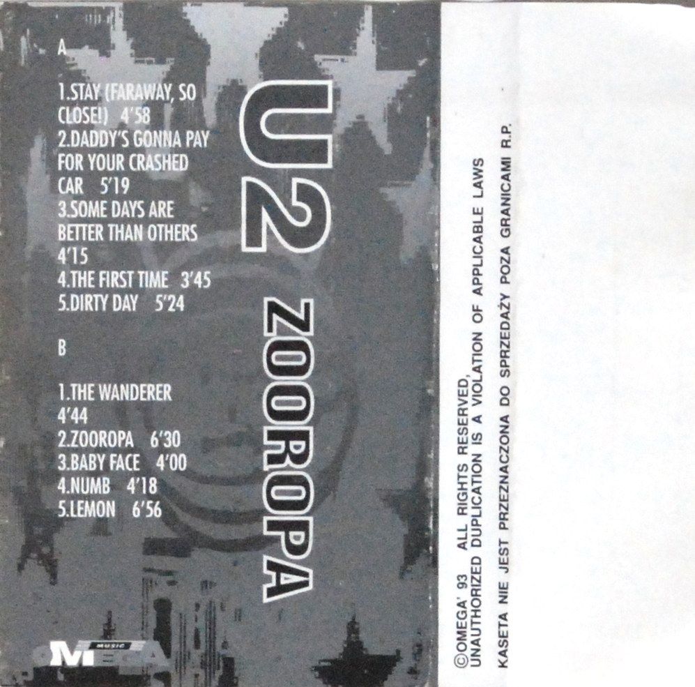 U2 - Zooropa (kaseta) BDB