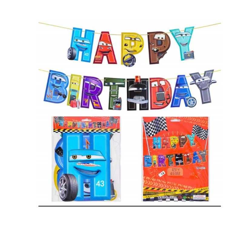 dekoracje balony urodzinowe auta zygzak MCQUEEN złomek
