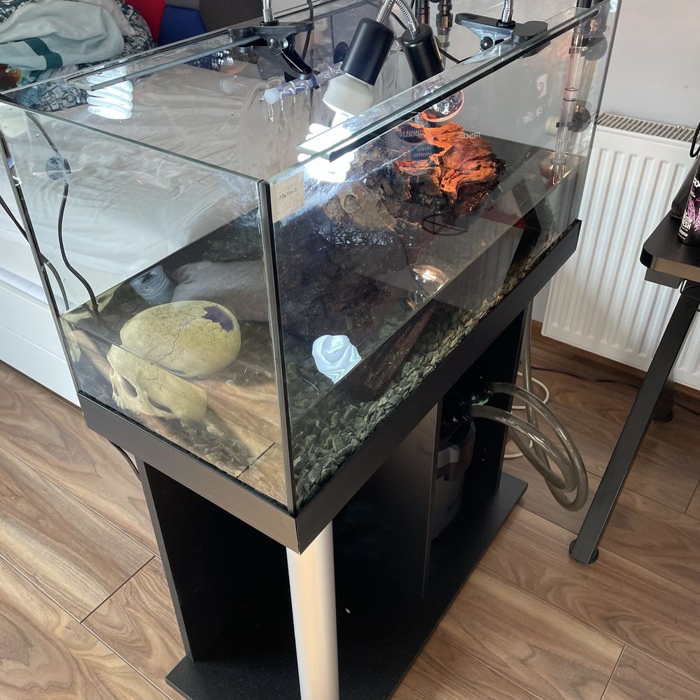 Akwarium akwaterrarium rybki zolw nowe 80x35x40 terrarium warte 2000zł