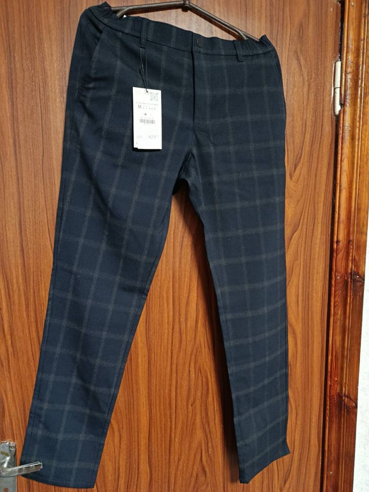 Штани ZARA Slim Fit Comfort (Темно сині, М)