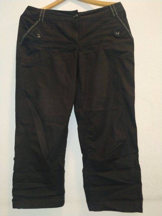 Spodnie rybaczki damskie 40 bawełna