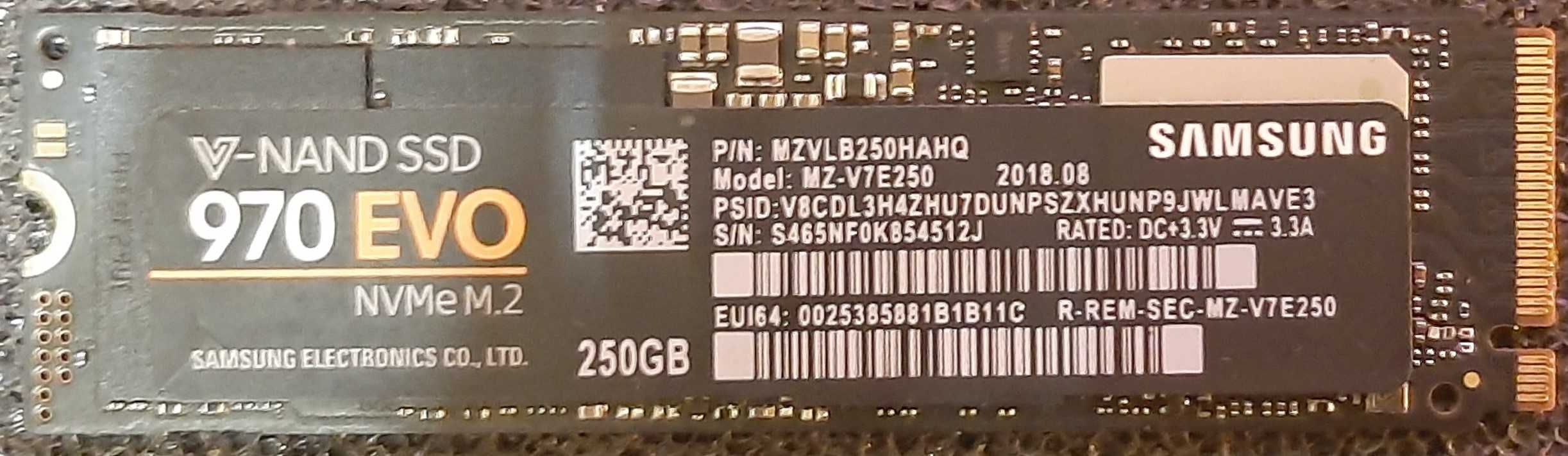 Samsung SSD 970 EVO M.2 250GB