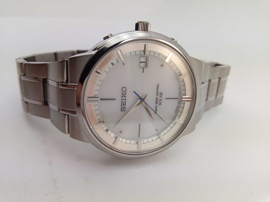 Титановые часы Seiko Solar SBTM203 - радиоконтроль, сапфир, Japan made