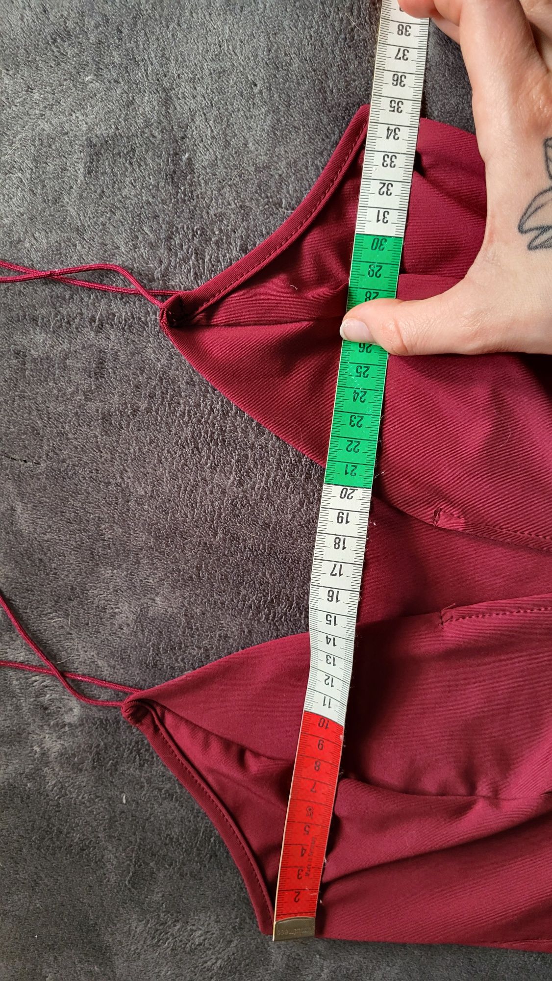 Burgundowe body rozmiar s
